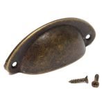 Vintage Style Shell Shaped Bronze Cabinet Pull Door Handle - Image 3