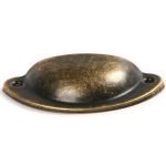 Vintage Style Shell Shaped Bronze Cabinet Pull Door Handle - Image 7