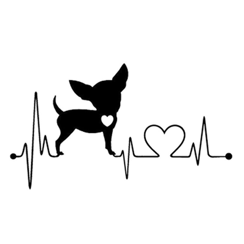 4385-8a5c08980991a39ecb936bb9642f27cb-20210310-043320.jpg Waterproof Chihuahua Heartbeat Car Stickers - Image 1